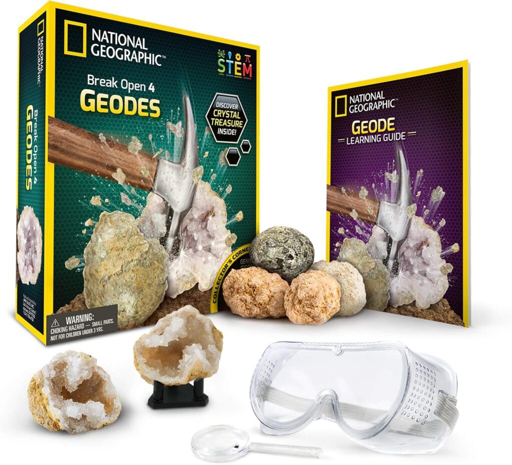 National Geographic Break Open 4 Geodes Science Kit