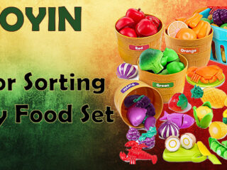 JOYIN Color Sorting Play Food Set